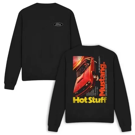 Мужская толстовка Mustang Hot Stuff с круглым вырезом спереди и сзади, черная