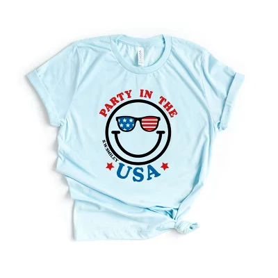 Футболка с коротким рукавом S.W.Smiley Party в США со смайликом