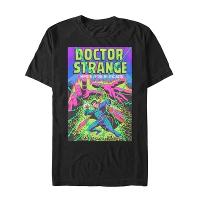Мужская футболка Doctor Strange Neon Mystic Art черного цвета