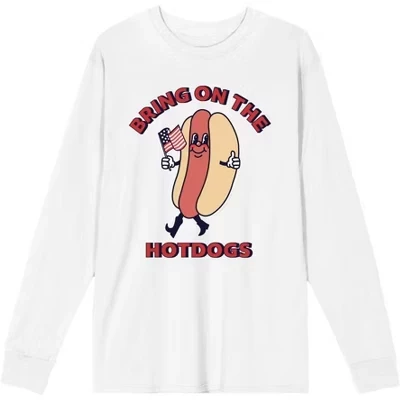 Футболка с длинным рукавом Americana Bring On The Hot Dogs для взрослых белая