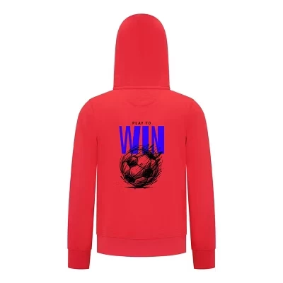 Толстовка на молнии для мальчиков из коллекции Soccer Collection – Играй, чтобы выиграть футболку с графическим рисунком, красная