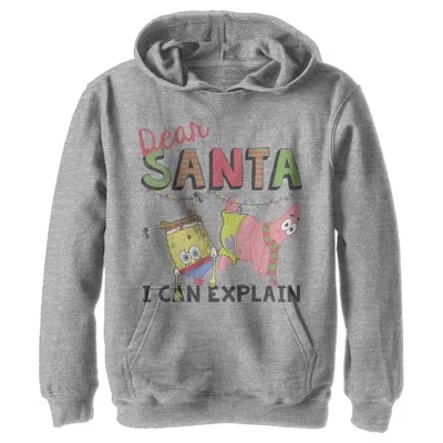 Худи для мальчиков SpongeBob Dear Santa, меланжевое
