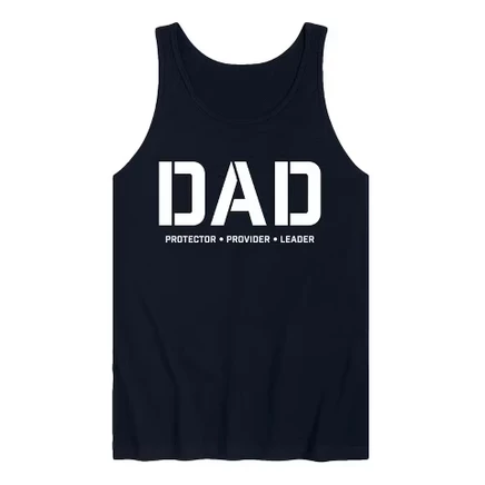 Мужская майка - - Dad Protector Provider Leader с графическим принтом синего цвета
