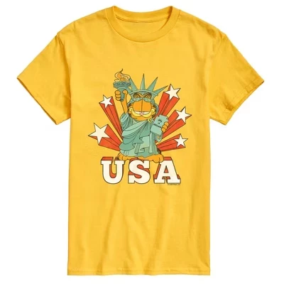 Мужская футболка Garfield USA Statue, желтая