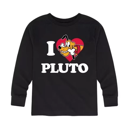 Лонгслив для мальчиков Disney I Love Pluto, черный