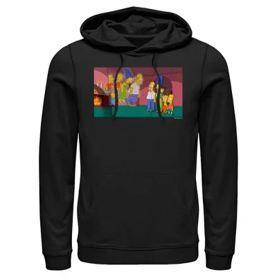 Мужское худи The Simpsons «Дом ужасов: двойники», черное