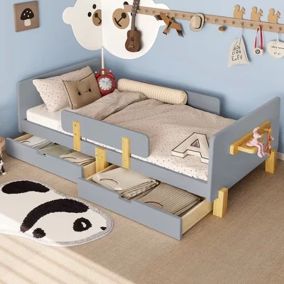 Детская кровать-платформа Harper&Bright Designs, серая