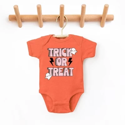 Детское боди на молнии Trick Or Treat оранжевого цвета