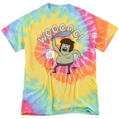 Мужская футболка Wooooo Tie Dye с радужной спиралью