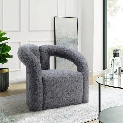 Кресло Manhattan Comfort Darian, букле, серое