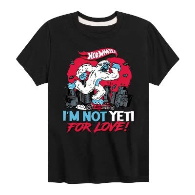Футболка с коротким рукавом и рисунком I'm Not Yeti For Love черного цвета