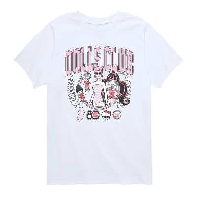 Футболка с коротким рукавом и рисунком Dolls Club белого цвета