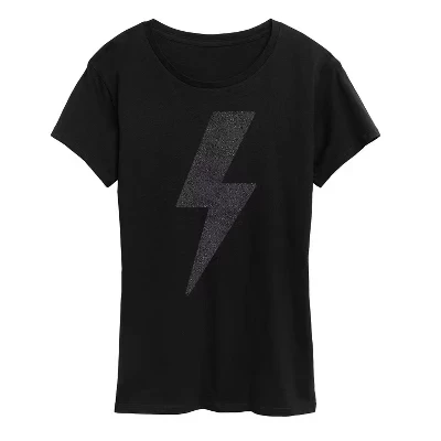 Женская футболка Instant Message Lightning Bolt, черная