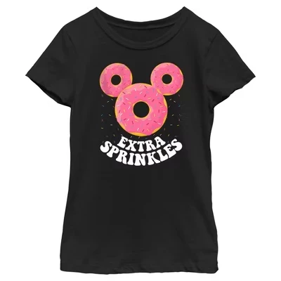 Футболка для девочек Mickey Mouse Donut, черная