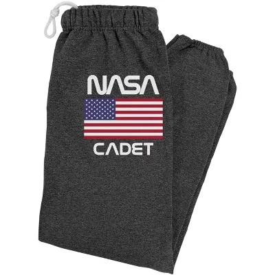 Мужские джоггеры NASA Cadet American Flag, серый меланж