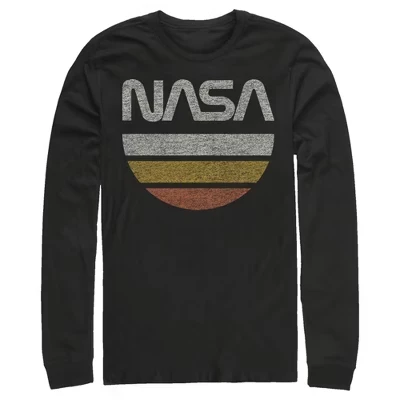 Мужской лонгслив NASA Half Moon, черный