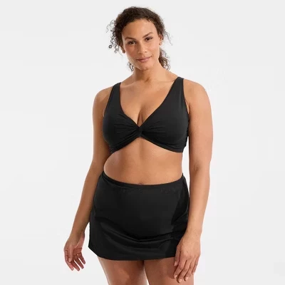 Женский топ бикини Lands' End Twist Front, черный