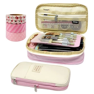 Расширяемый пенал Wrapables с 3 лентами washi, розовый