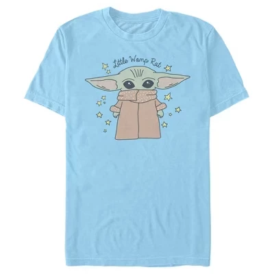 Мужская футболка The Mandalorian The Child Little Womp Rat светло-голубого цвета