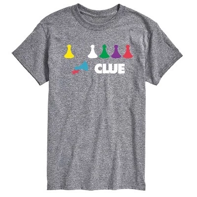 Мужская футболка Clue Game Pieces, серая