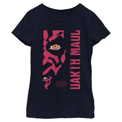 Футболка для девочек Star Wars Darth Maul, синяя