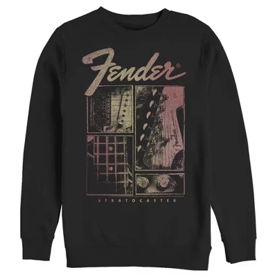 Мужская толстовка Sunburst Stratocaster черного цвета