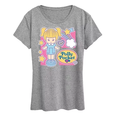 Женская футболка Polly Pocket «Ретро-Полли», серая