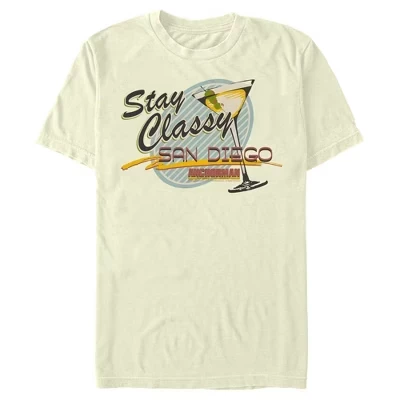 Мужская футболка Stay Classy San Diego Martini бежевого цвета