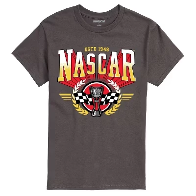 Мужская футболка Nascar Collegiate с графикой, угольно-серая