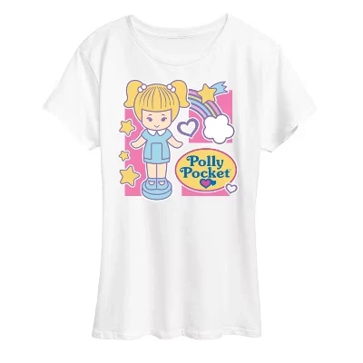 Женская футболка с коротким рукавом и рисунком в стиле ретро Polly Doll, белая