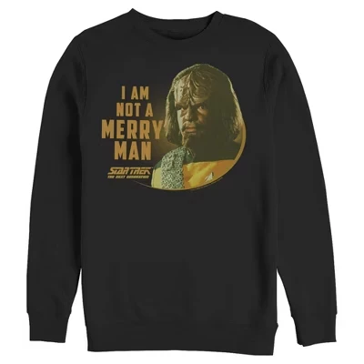 Мужской свитшот Star Trek Worf, черный