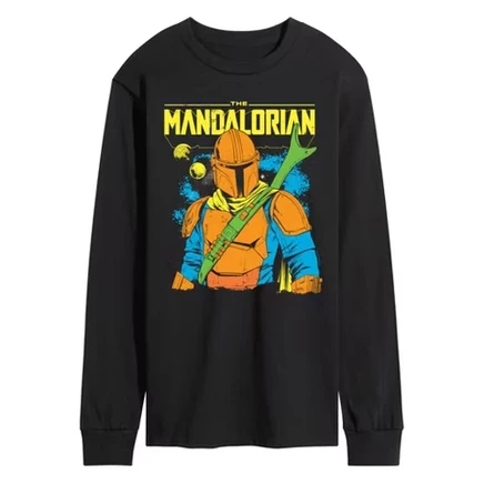 Мужской лонгслив STAR WARS Mandalorian, черный
