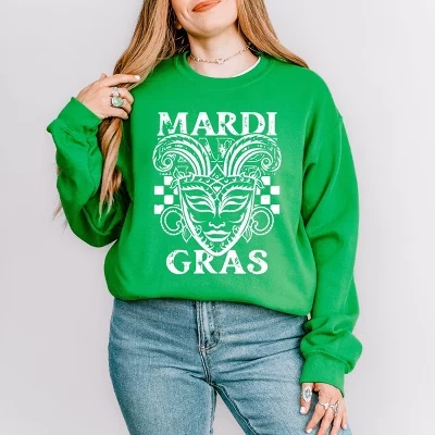 Маска Марди Гра из потертой толстовки grass