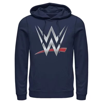Мужское легкое худи WWE с хромированным логотипом, синее