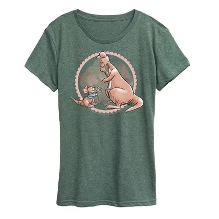 Женская футболка с коротким рукавом Kanga And Roo Field с графическим рисунком heather juniper