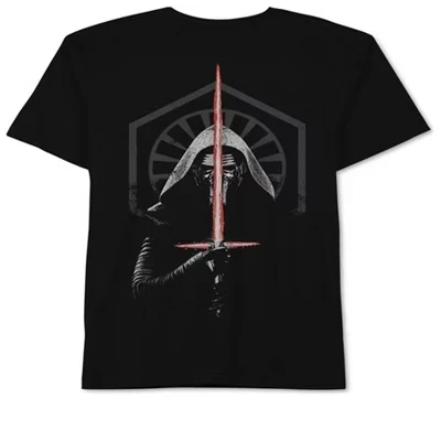 Мужская футболка с графическим рисунком Kylo's Saber черного цвета