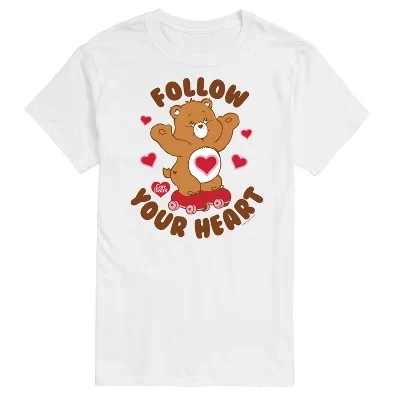 Мужская футболка Care Bears Follow Your Heart, белая