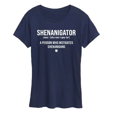 Женская футболка с коротким рукавом и графическим рисунком Shenanigator Definition