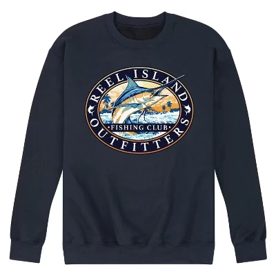 Мужская флисовая толстовка Reel Island Outfitters с графическим рисунком синего цвета