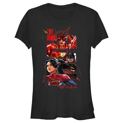 Женская футболка с логотипом The Flash comics Book Superheroes для юниоров, черная