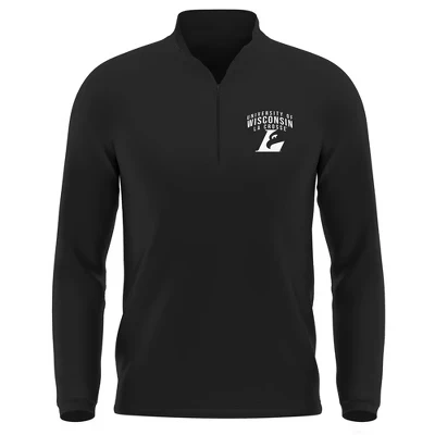 Мужской пуловер NCAA Wisconsin–La Crosse 1/4 zip, черный
