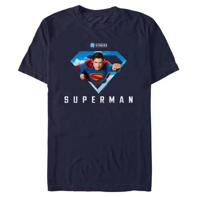 Мужская футболка DC Comics Superman в полёте, синяя