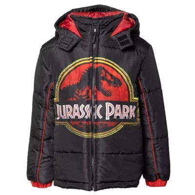 Куртка-пуховик для детей Jurassic Park, черная