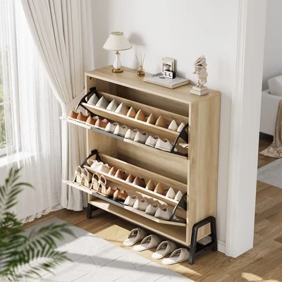 Обувница CuisinSmart, 2 секции, дуб, натуральное дерево