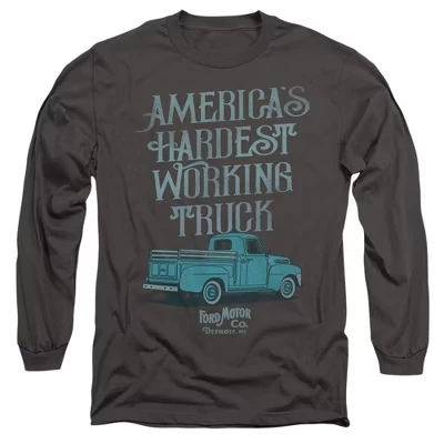 Мужская футболка-лонгслив Ford Truck, темно-серая