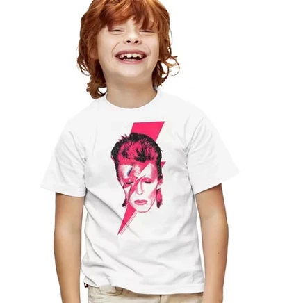 Футболка для мальчиков David Bowie Aladdin Sane, белая