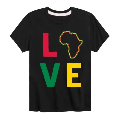 Футболка с коротким рукавом Love Africa с рисунком черного цвета