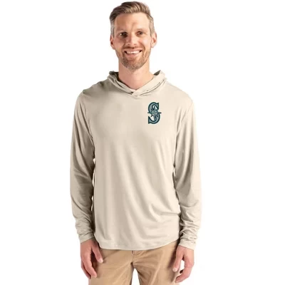 Seattle Mariners Coastline Epic Comfort Переработанная мужская рубашка с капюшоном из пшеницы