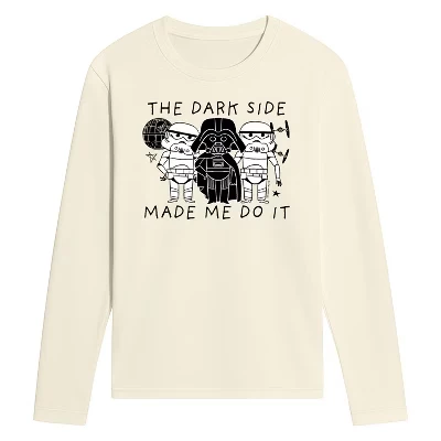 Мужская футболка с длинным рукавом и рисунком The Dark Side Made Me Do It natural