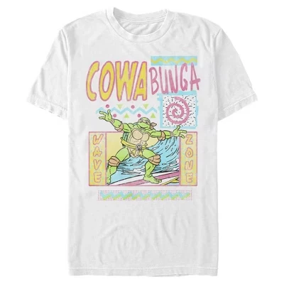 Мужская футболка Distressed Wave Zone Michelangelo белого цвета